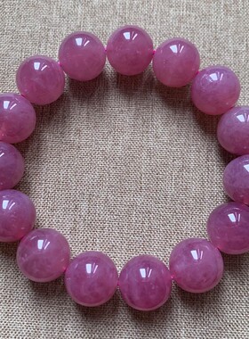 天然老矿马粉水晶手链饰品水晶女