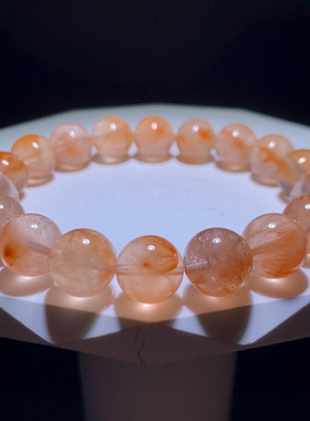 天然顺发橘黄兔毛单圈手链饰品女