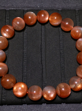 天然金砂双色日光石手串太阳石女