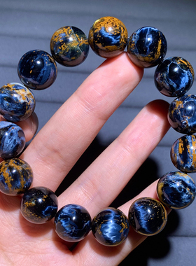 天然原矿地球纹彼得石手串礼物女