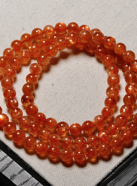 天然爆闪金太阳三圈手链饰品水晶