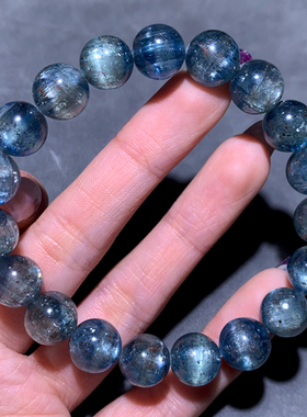 天然草莓蓝晶石手链单圈饰品送礼