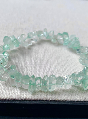 天然冰透翠幽灵双尖手链送礼情侣