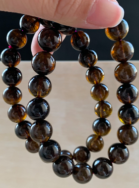 巴西天然黑糖黄碧玺单圈手链饰品