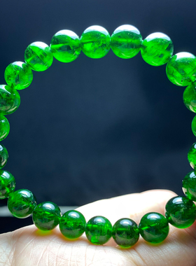 天然冰透透辉石手链饰品礼物情侣