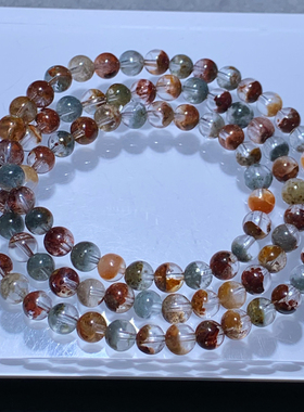 天然兔毛团团三圈手链礼物饰品女