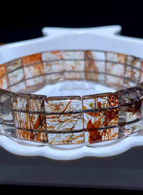 天然黑金超手排云母超七手链共生