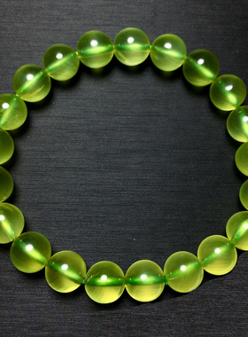 天然晴王绿冰糯葡萄石单圈手链女