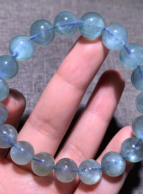 天然云母星光海蓝宝手链饰品情侣