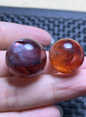 巴西天然原色红胶花圆珠配件散珠