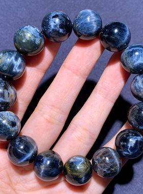 天然猫眼原矿彼得石手链饰品男女