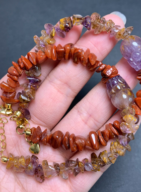 天然不规则极光貔貅随形手链饰品