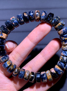 天然原矿彼得石盘珠手串水晶饰品