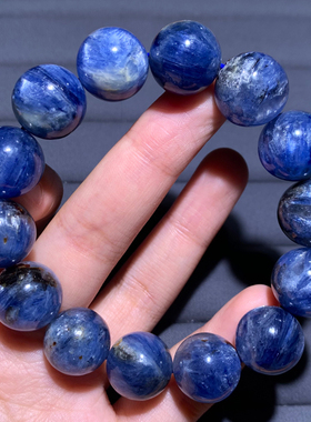 天然岛屿蓝晶石单圈手链饰品男女