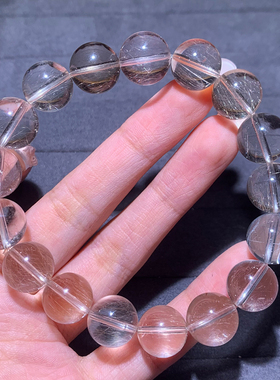 天然发晶单圈手串水晶饰品送礼物