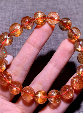 天然冰透金太阳手链礼物情侣饰品