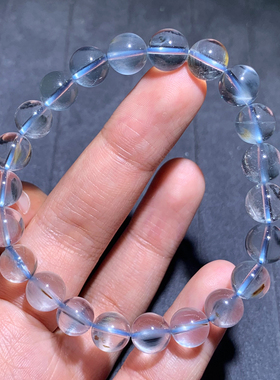 天然蓝兔毛顺发单圈水晶手链礼物