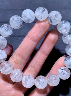 天然白雪花幽灵手链饰品男女礼物