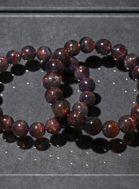 天然星光堇青石手链星空金星石女