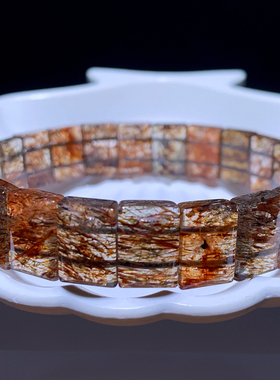 天然黑金超手排云母超七手链共生