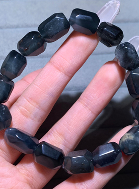 天然灰兔毛随形手链饰品水晶男女