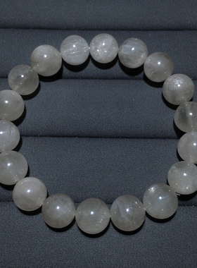 天然顺发白兔毛手链猫眼冰透水晶