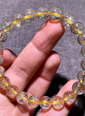 天然维纳斯发晶透体单圈手链顺发