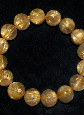 天然金发晶单圈水晶手串饰品钛晶