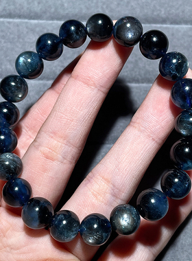 天然星光魔鬼蓝海蓝宝手链饰品女