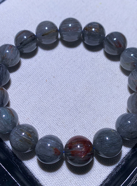 天然彩蓝兔毛手链兔毛彩发晶水晶