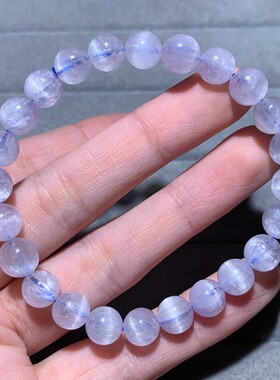 天然老矿猫眼紫蓝锂辉石梦幻手链