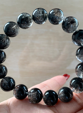 天然满发黑发晶手链情侣送礼物女