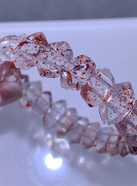 天然冰透毒液超七水晶手排情侣女