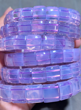 天然冰种紫玉晶手排紫水晶饰品