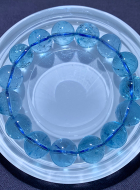 天然碎冰托帕石手链冰种尼泊尔女