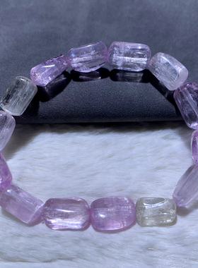 天然冰透锂辉石随形手链梦幻水晶