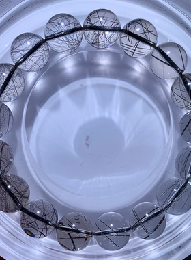 天然顺发黑发晶手串饰品送礼物女