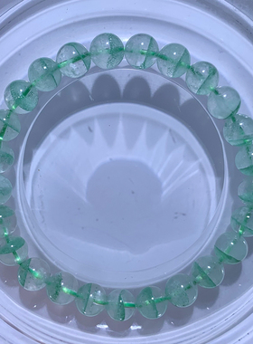 天然翠幽灵手链单圈聚宝盆水晶女