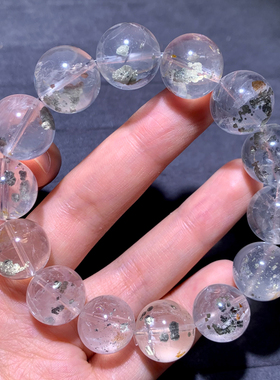 天然黄铜矿手链单圈冰透饰品男女