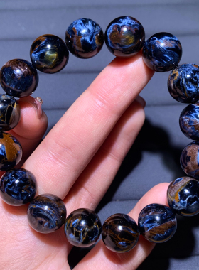 天然原矿彼得石单圈手链暴风水晶