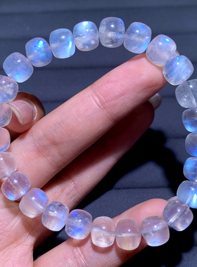 天然奶油体蓝月光老型珠手链饰品