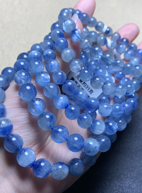 天然聚宝盆蓝晶石强猫眼手链礼物