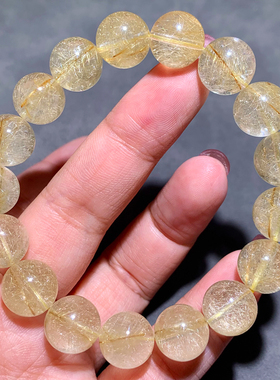 天然维纳斯发晶手链金发晶巴西