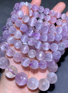 天然梦幻老矿拉丝猫眼锂辉石手链