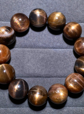 天然大颗粒骨干长石手链礼物情侣