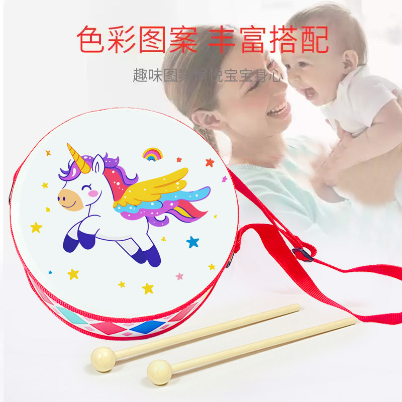 双面鼓儿童玩具奥尔夫打击乐器军鼓幼儿园宝宝手拍音乐表演敲小鼓,淘宝优惠券,粉丝福利购,淘宝优惠卷