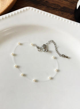 简约小清新满天星珍珠手链气质唯美鱼线串珠手环日韩少女手饰3747