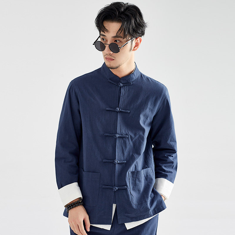 有鲤中国风中式潮流复古休闲男士 有鲤男装民族服装