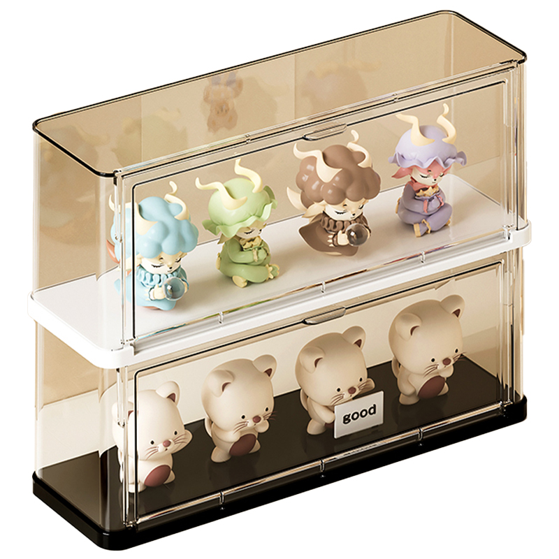 Blind box display box Pop Mart storage cute lego dustproof cabinet acrylic display rack figure storage box