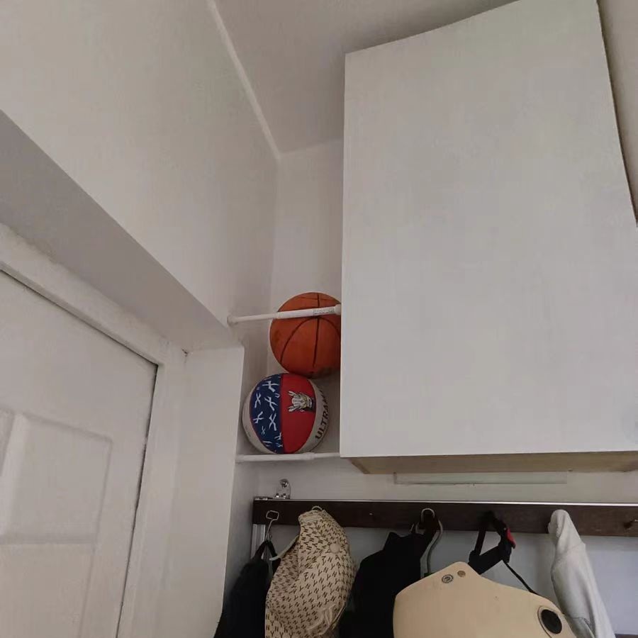 篮球收纳架挂式门后运动器材足球排球整理收纳挂杆家用墙上置物架 - 图2